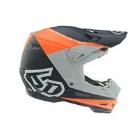 6D 'ATR-2' Replacement Peak - "Quadrant" Neon Org Gry Blk