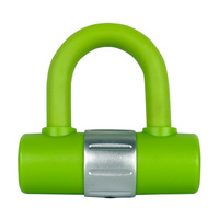 Lok-Up 'U' Padlock/Disc Lock - Blk/Fluro