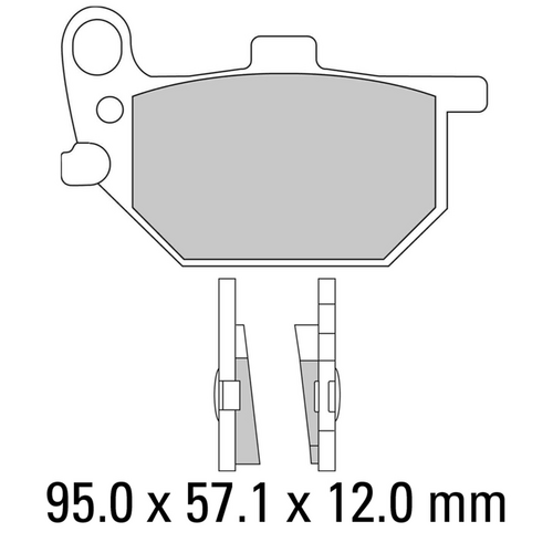 Ferodo FDB184P Disc Pad Set (2 pc) - Platinum Carbon Grip - Non-Sint.