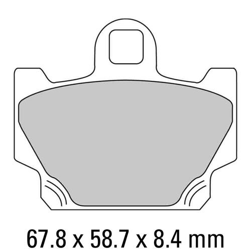 Ferodo FDB311P Disc Pad Set (2 pc) - Platinum Carbon Grip - Non-Sint.