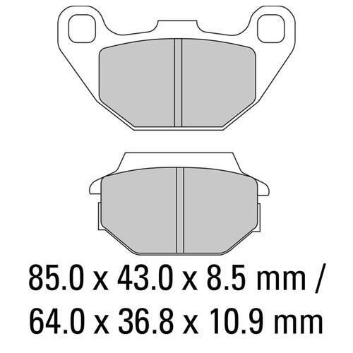 Ferodo FDB2096EF Disc Pad Set (2 pc) - ECO Friction Carbon Grip - Non-Sint.