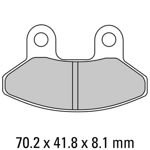 Ferodo FDB2108EF Disc Pad Set (2 pc) - ECO Friction Carbon Grip - Non-Sint.