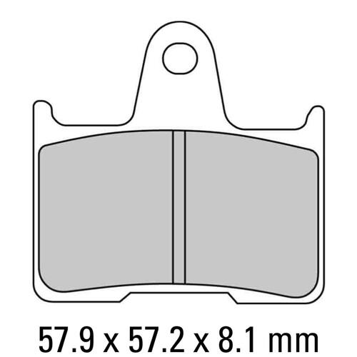Ferodo FDB2111P Disc Pad Set (2 pc) - Platinum Carbon Grip - Non-Sint.