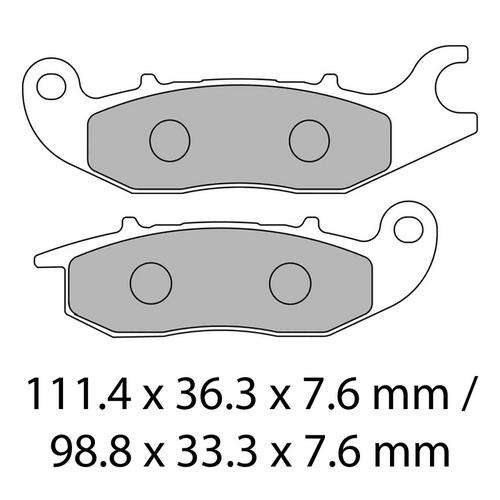 FERODO Disc Pad Set - FDB2169 EF Eco Friction Non Sintered Compound