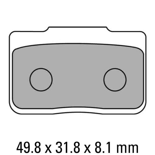 Ferodo FDB2170P Disc Pad Set (2 pc) - Platinum Carbon Grip - Non-Sint.