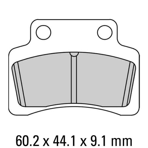 Ferodo FDB2191EF Disc Pad Set (2 pc) - ECO Friction Carbon Grip - Non-Sint.