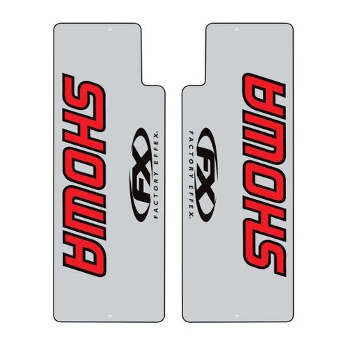 SHOWA FLO RED/BLACK UPPER FORKS