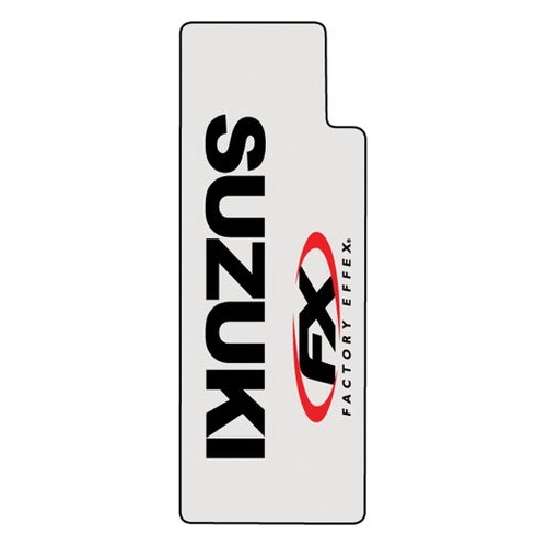 Factory Effex Graphics - Upper Fork Suzuki Clear With Black Suzuki Logo