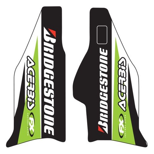 Factory Effex Graphics - Fork Guards Kawasaki Kx125-500 94-03 Sponsor Logo