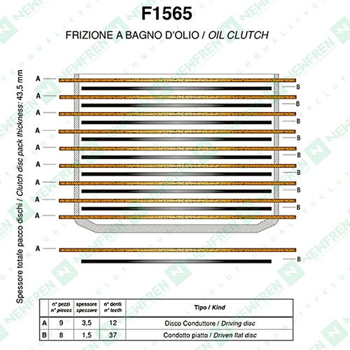 Newfren - Clutch Kit - Fibres