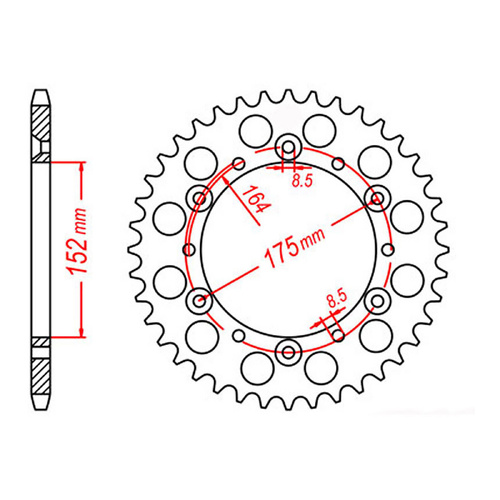 MTX 388 Steel Rear Sprocket (47T)