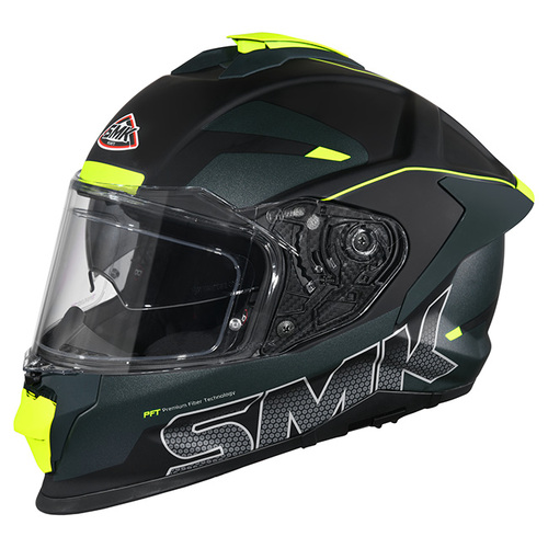 SMK 'Titan Firefly' Road Helmet - M.Blk/Grn/Yel