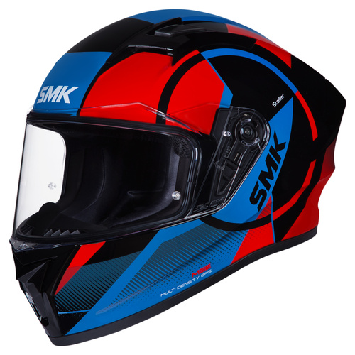 SMK 'Stellar Faro' Full-Face Helmet - Black/Red/Grey [Size: 2XL]