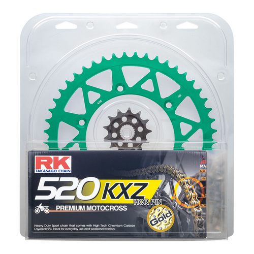 RK Chain & Sprocket Kit - Lite - Green - 13/50 KX450F ('06-25)