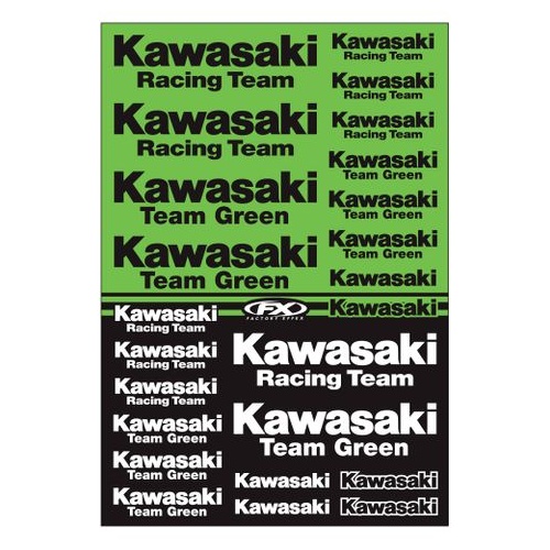 Factory Effex Oem Sticker Sheet Kawasaki Racing