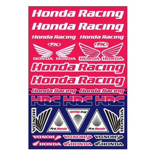 Factory Effex Oem Sticker Sheet Honda Racing