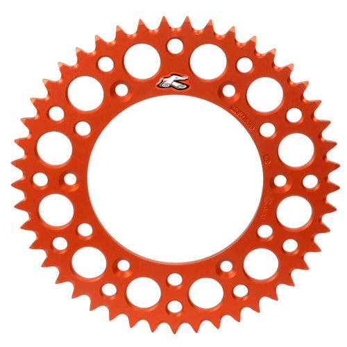 Renthal KTM Orange Ultralight Grooved Dual Sport Rear Sprocket