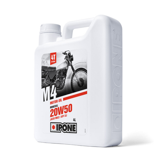 IPONE M4 20W50 - 4-Stroke Mineral Motor Oil - 4L