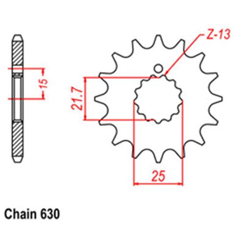 Front Sprocket - Steel 14T 630P