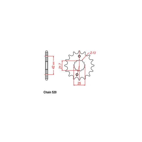 Front Sprocket - Steel 15T 520P D/D