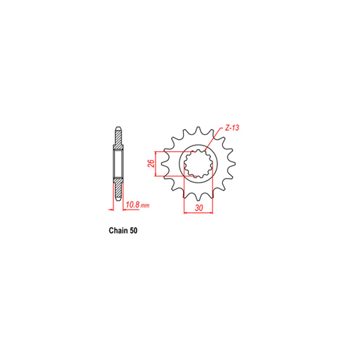 Front Sprocket - Steel 15T 530P