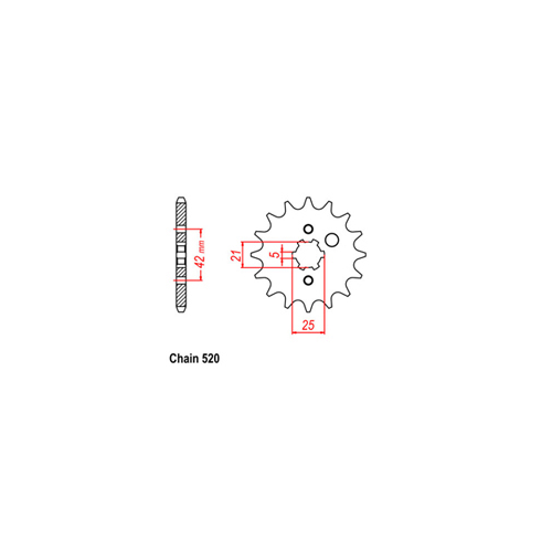 Front Sprocket - Steel 17T 520P D/D