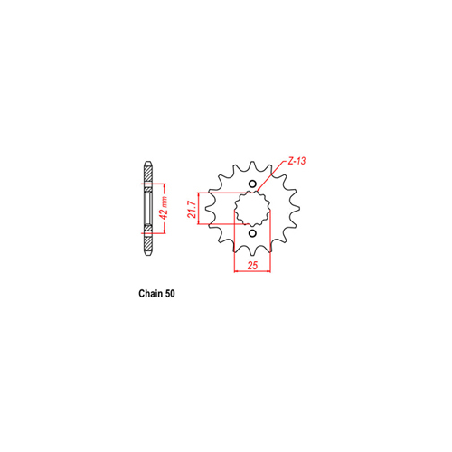 Front Sprocket - Steel 16T 530P D/D