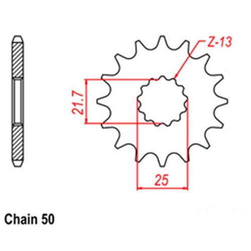 Front Sprocket - Steel 18T 530P (Not D/D)