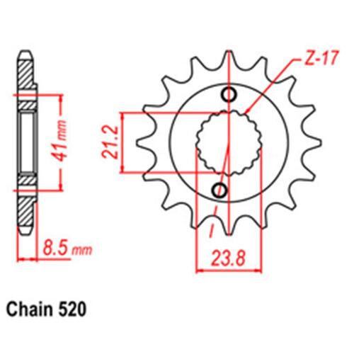 Front Sprocket - Steel 13T 520P
