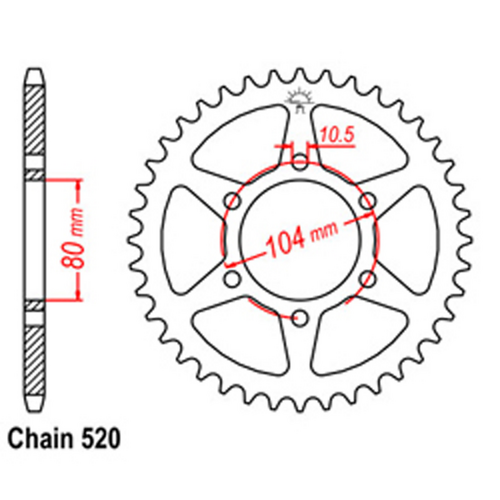 Rear Sprocket - Steel 48T 520P ZX-4RR 23'