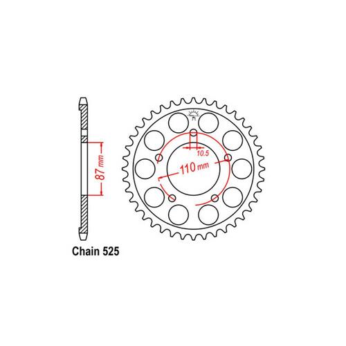Rear Sprocket - Steel 48T 525P