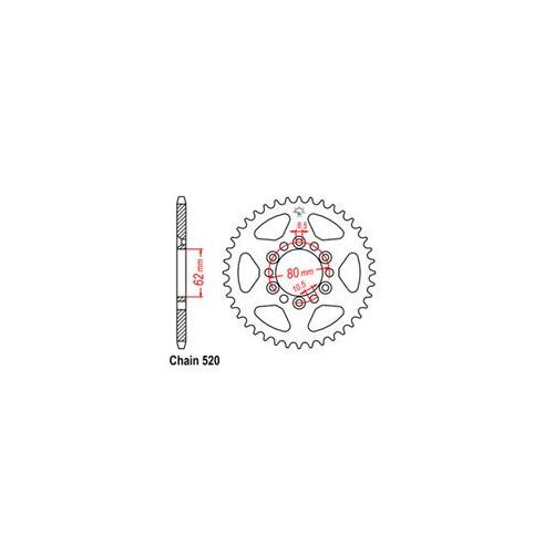 Rear Sprocket - Steel 40T 520P D/D