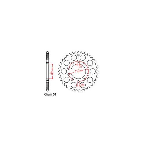 Rear Sprocket - Steel 43T 530P D/D