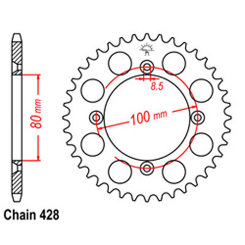 Rear Sprocket - Steel 50T 428P