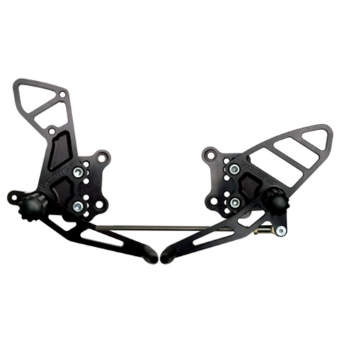 Vortex Rearsets (Black) - Suzuki SV1000 ('03-07) / SV650 ('03-13)