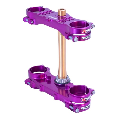 Xtrig Yamaha Purple Triple Clamps ROCS Tech Offset 22mm