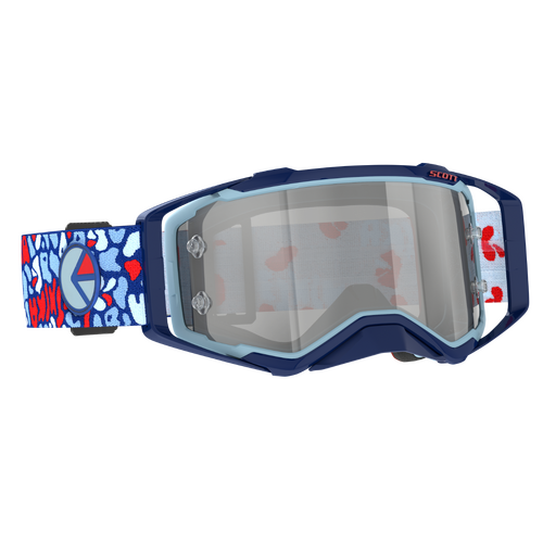 SCOTT Prospect Ethika Goggles - Blue/Red (Silver Chrome Lens)