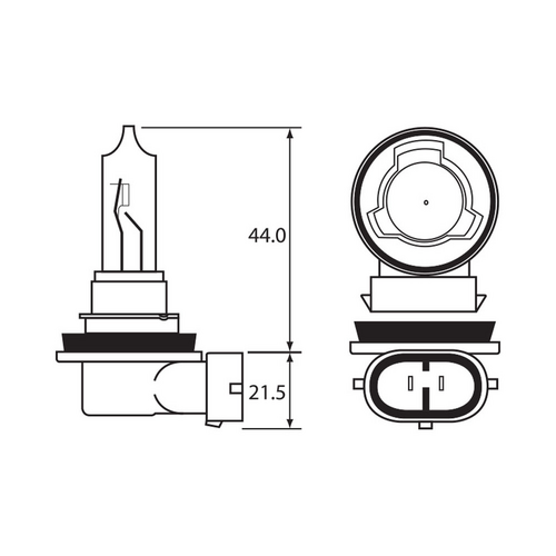 Bulb - Halogen 12V 65W - H9 - PGJ19-5