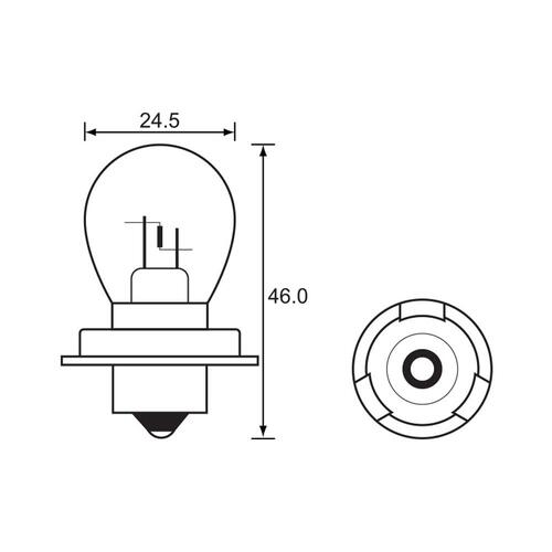 Bulb - Headlight 12V 15W - P26S