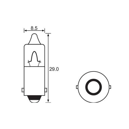 Bulb - Indicator Mini Clear 12V 23W - BA15S