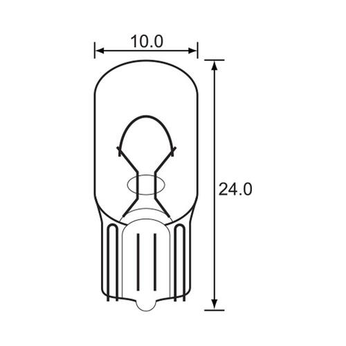 Bulb - Wedge Type 12V 3W - T10