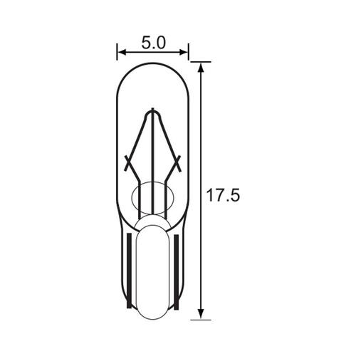 Bulb - Wedge Type 12V 2W - T5