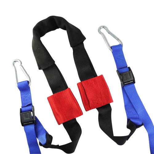 Bullbar Handlebar Harness With Snap Hook Tie Downs - Red/Black