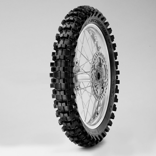 [S/S, use 61-258-85 OR 61-384-25] Pirelli Scorpion MX32 Mid Soft 120/80-19 63M NHS Tyre