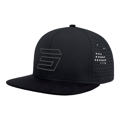 Shot Dome Snapback Cap - Black