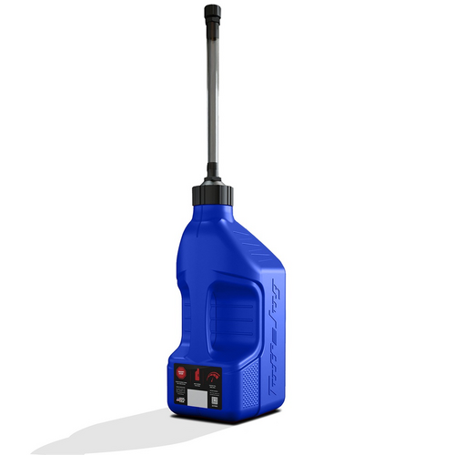 Gen 3 - 2.5G/10L Blue Tuff Jug with Black Standard Cap & Auto-Stop Spout w/ View Strip