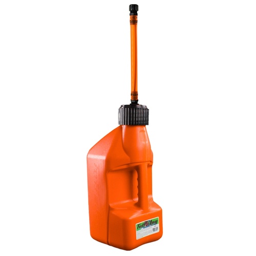 Tuff Jug 2.7 Gal/10 Litre Orange w/Black Standard Cap/Orange Flexible Auto Shut Off Spout