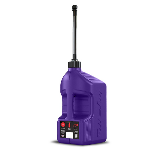 Gen 3 - 5G/20L Purple Tuff Jug with Black Standard Cap & Auto-Stop Spout w/ View Strip