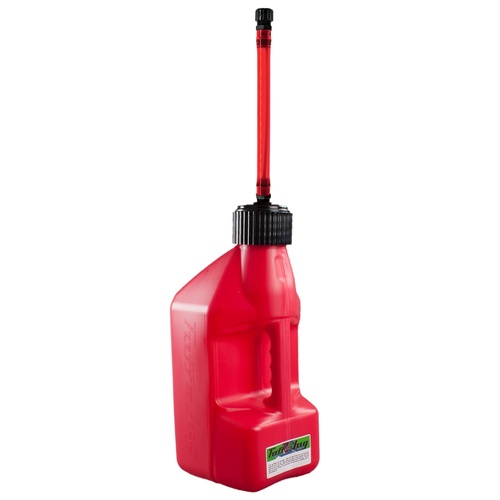 Tuff Jug 2.7 Gal/10 Litre Red With Black Standard Cap/Red Flexible Auto Shut Off Spout