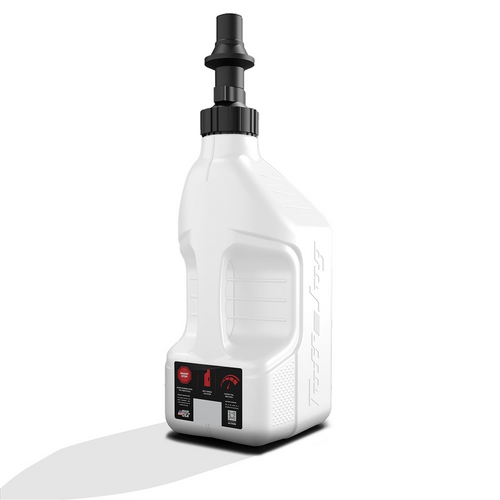 Gen 3 - 2.5G/10L White Tuff Jug with Black Ripper Cap w/ View Strip